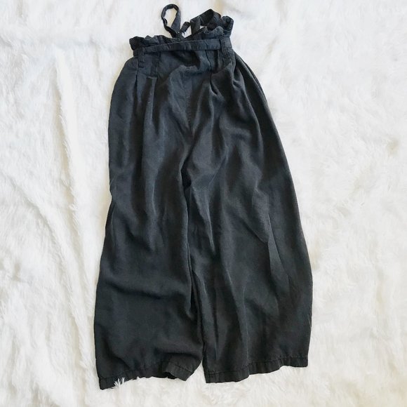 SUKO JEANS Wide Leg Flared Black Bow Pants - Picture 2 of 4